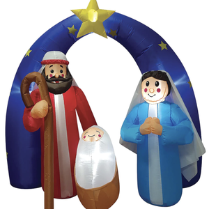 180cm Xmas Inflatable Christmas Decor Nativity Sence Jesus Christ Virgin Mary - Christmas Character