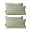 2x 2pc Renee Taylor 400tc Egyptian Cotton King Pillowcase Pair Green 50x90cm