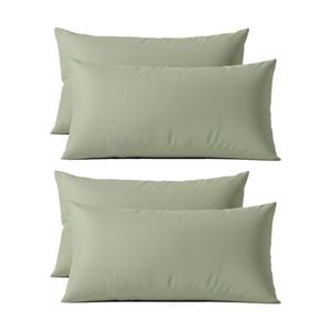 2x 2pc Renee Taylor 400tc Egyptian Cotton King Pillowcase Pair Green 50x90cm