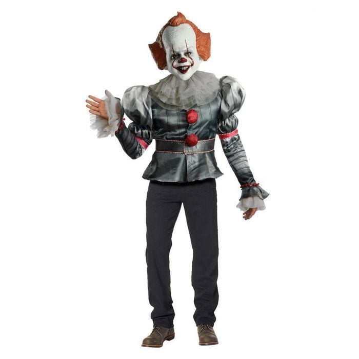 Pennywise IT Chapter 2 Deluxe Halloween Costume with Mask and Collar for Halloween, Extra large