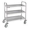 Vogue Clearing Trolley Stainless Steel 3 Tier Small Commercial Kitchen Storage Utility Cart