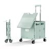 Viviendo Foldable Shopping Trolley, 65L Collapsible Utility Cart with 360˚ Wheels