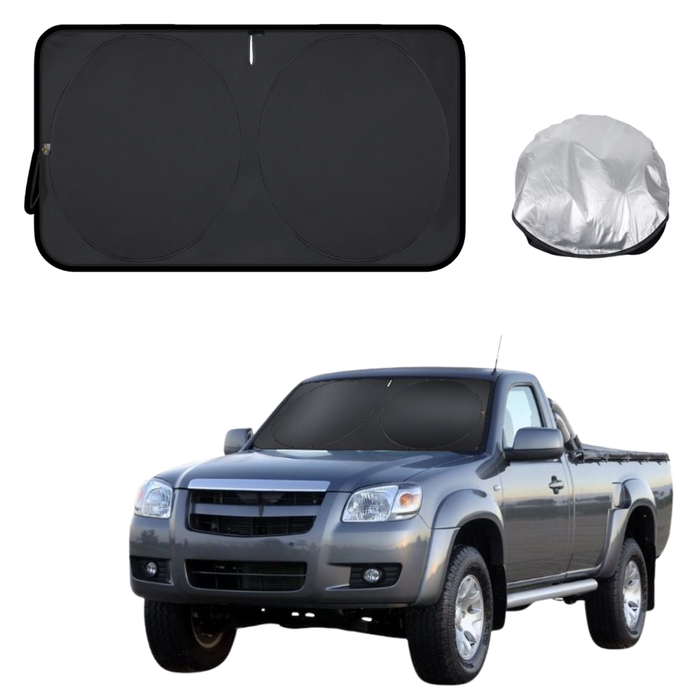 Front Windscreen Sun Shade for Mazda BT-50 2006 - 2011 (J97M) - Standard 150 x 85 cm - Black