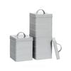 Harbour Housewares Vintage Metal Storage Canisters - 2L - Pack of 3