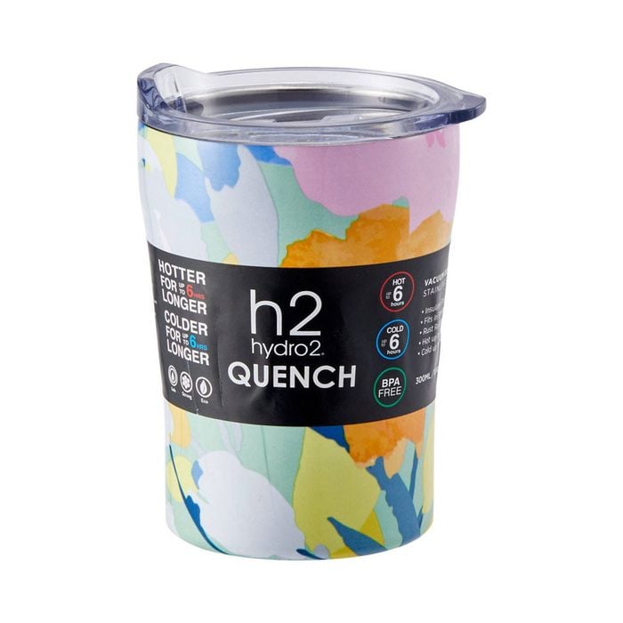 H2 Hydro2 H2 Quench Travel Mug 300ml - Paint Floral