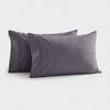 Dreamaker 300tc Cotton Percale Standard Pillowcase Charcoal Twin Pack