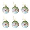 6PK Urban Renee Treml Traditional Hanging Decoration 7cm Sage/Red