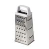 Cuisena 4-Sided Stainless Steel Box Grater w/ White Handle - Silver