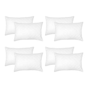 8pc Ardor Boudoir Quilted Microfibre Soft Pillow Protector White 50x75cm