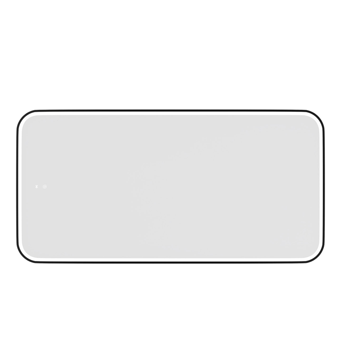 Attica 1500 x 750mm Black Matte Metal Framed Porta LED Mirror