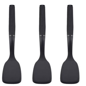 3x Kitchenaid Soft Touch Short Turner Nylon Kitchen Cooking Utensil 30.5cm Blk