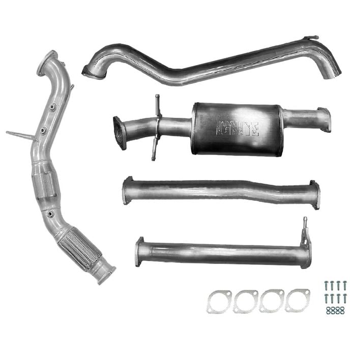 Ignite Exhausts Turbo Back For Ford Ranger Px2/px3 3.2l Cat & Muffler Raw Aluminised Steel