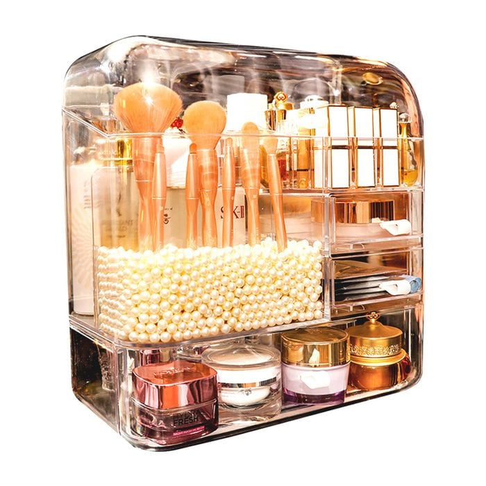 SOGA Transparent Cosmetic Storage Box Clear Makeup