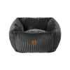 Charlie's Ascher Plush Corduroy Square Dog Bed Grey - Small