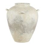 Amalfi Inga Ceramic Vase Aged White 28x28x34cm