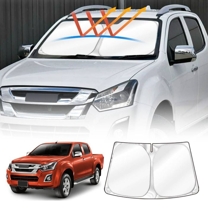 Windshield Sun Shade for Isuzu D-MAX 2012-2020 Blocks UV Rays Sun Visor Protector Sunshade