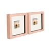 Nicola Spring 6" x 6" Light Wood 3D Box Photo Frames - 2" x 2" Mount - Pack of 2