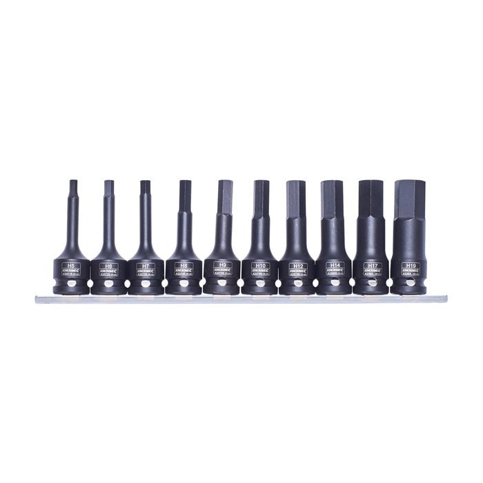 Kincrome 10 Piece 1/2" Drive Socket Hex Rail