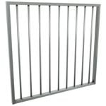 ProtectorAl 975 x 900mm Palladium Silver Aluminium Flat Top Garden Gate