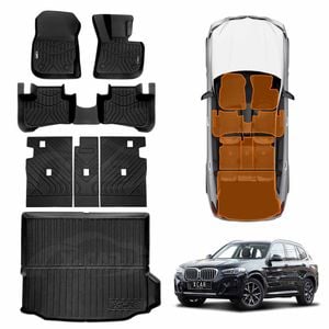 Floor Mat Boot Liner Back Seat Protector Combo for BMW BMW X3 M G01 F97 2017-2024