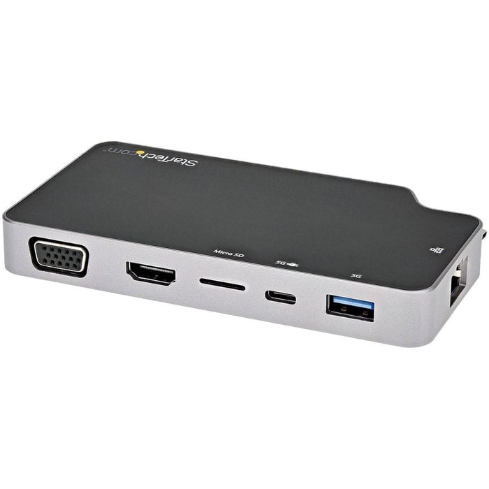 StarTech USB-C Docking Station – 100W Power – 1 Display Output – Black/Grey – Compact & Efficient