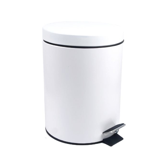 All Set 5L Pedal Bin - White