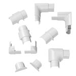 D-Line 10 Piece 30x15mm Smooth Fit Cable Management Accessory Kit