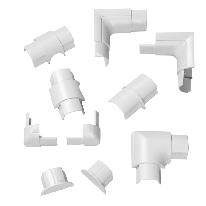 D-Line 10 Piece 30x15mm Smooth Fit Cable Management Accessory Kit