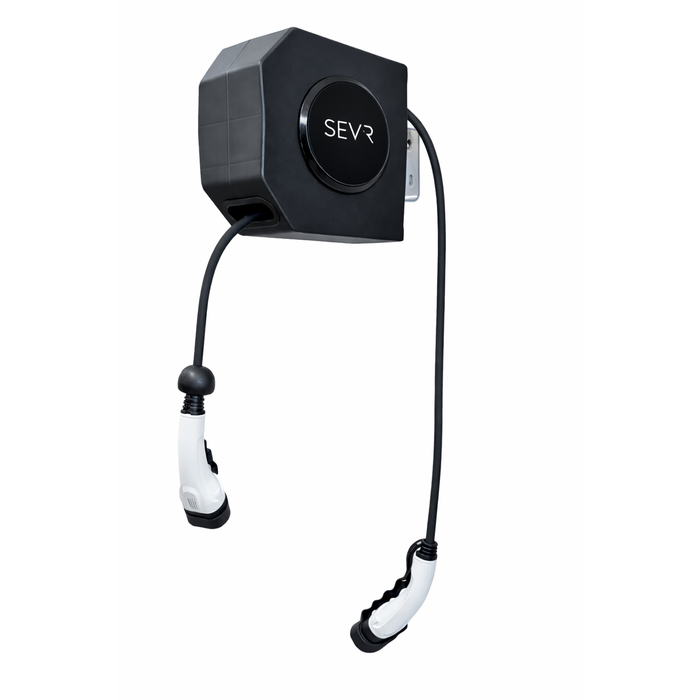 SEVR EV Wall Mounted Retractable Cable Reel - 7kW / 22kW Compatible