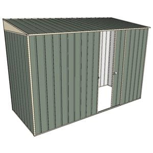 Build-A-Shed 1.2 x 3.0 x 2.0m Skillion Single Sliding Side Door Shed - Green