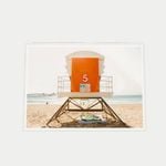 Galrie Premium Lifeguard Stand at Imperial Beach - Perfect for Safety and Style, White Frame, A4 21 x 30cm (8 x 12inch)