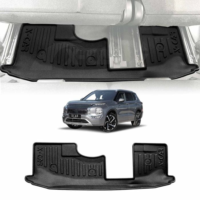 3D Third Row Seat Floor Mat for Mitsubishi Outlander ZM 7 Seater 2021-Onwards Mats Carpet Liner