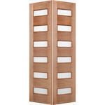 Woodcraft 2040 x 820 x 40mm Internal Bifold Door SD17 Frosted Glass