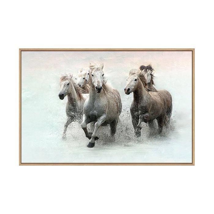 Artey | Run and Splash - Framed Canvas - Natural Frame - 100 x 150cm