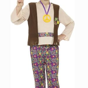1960s Boys Retro Hippie Costume - Small