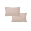 400TC Pair of Solid Color No Flap Standard Pillowcases Taupe