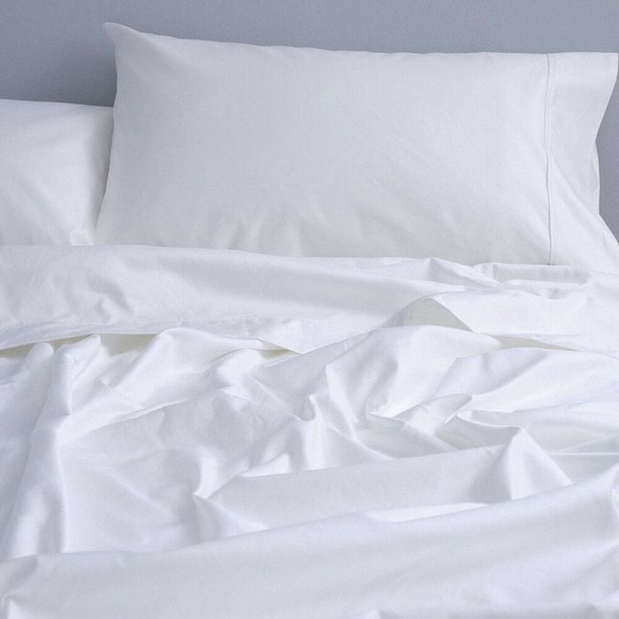 Canningvale Queen Mille 1000TC Bed Sheet w/ Pillowcase Set - White
