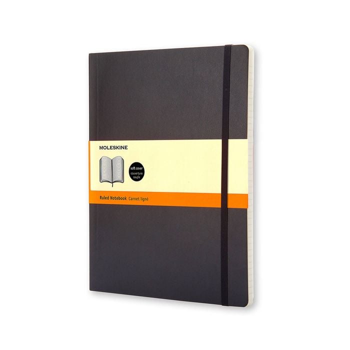 Moleskine Classic Ruled Soft Cover Notebook Office/student Journal Xl Black