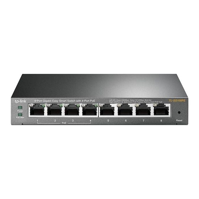 Tp-link Tl-sg108pe 8-port Gigabit Easy Smart Switch With 4-port Poe
