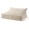 Cadence & Co. Wilde Ribbed Luxe Fleece Double Sofa Bean Bag Lounge Cover Vanilla Cream