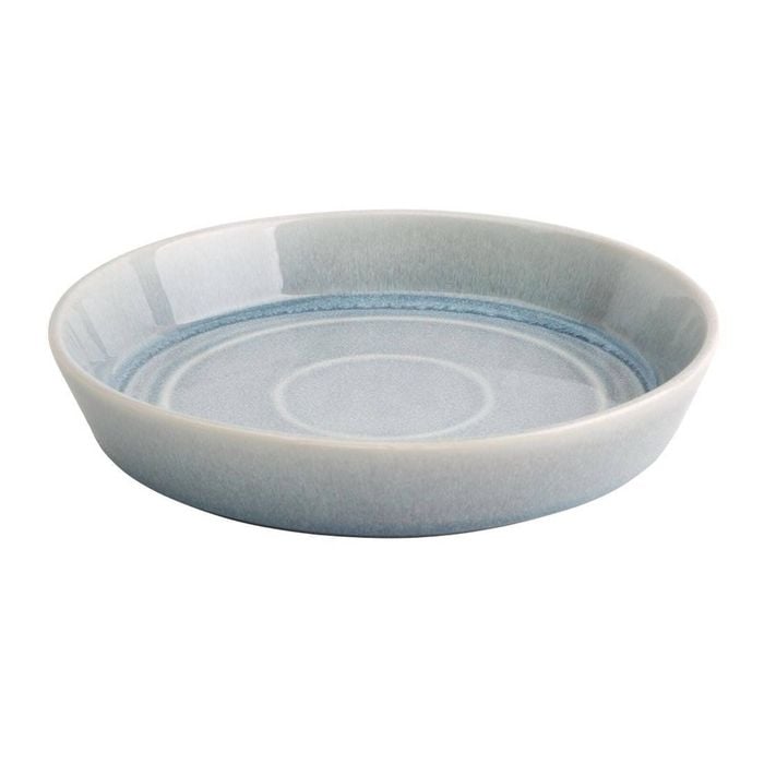 Olympia Flat Round Bowls Cavolo Ice Blue 220mm 4 Pack Tableware Dinnerware