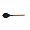 Bialetti St. Clare Black Silicone Solid Spoon w/ Acacia Handle Cookware 31cm