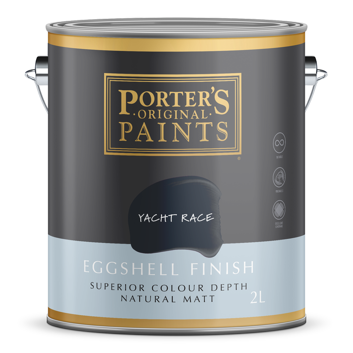 Porter's 2L Yacht Race Eggshell Finish Broadwall Washable Paint