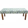Velvet Botanical 101x41cm Wood Ottoman/Bench Home/Room Furniture Decor Rectangle