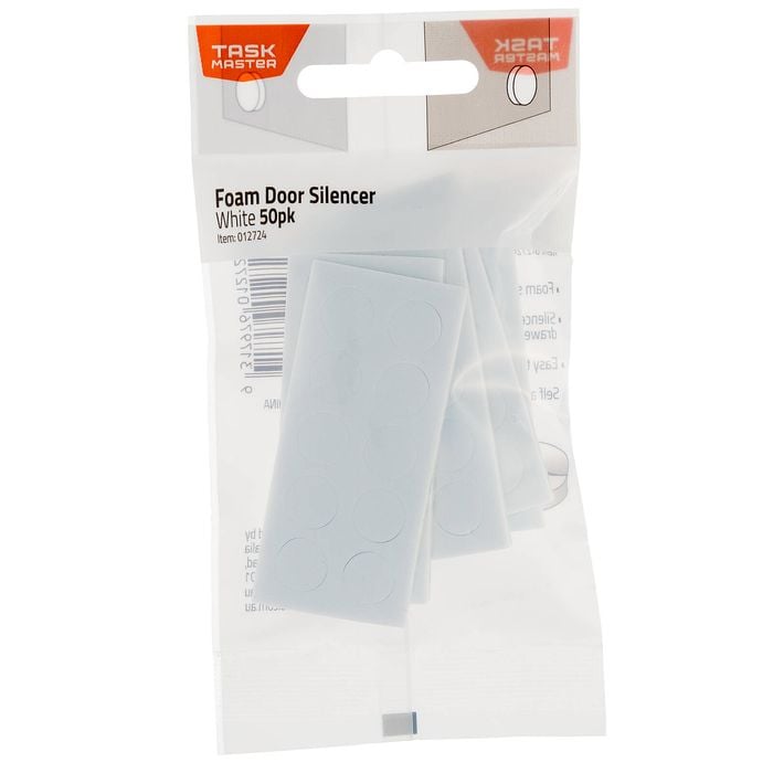 Taskmaster 10mm Foam Door Silencers - 50 Pack