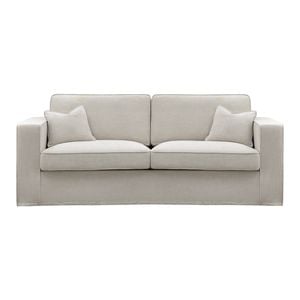 Genex Designs Aspen 3-Seat Sofa with Slip Cover Mocha