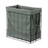 Boxsweden 58 x 33 x 58cm Olive Wire Foldaway Laundry Hamper