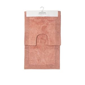 J.Elliot 2000GSM 2 Pce Dawson 100% Cotton Bath Mat Set Clay Pink