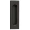 Lemaar 120 x 40mm Black Rectangle Oval Flush Pull 