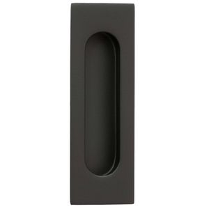 Lemaar 120 x 40mm Black Rectangle Oval Flush Pull 